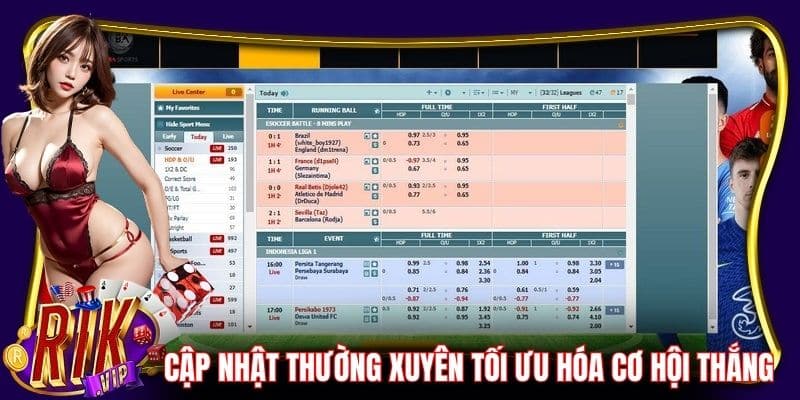 Cập nhật thường xuyên để tối ưu hóa cơ hội thắng