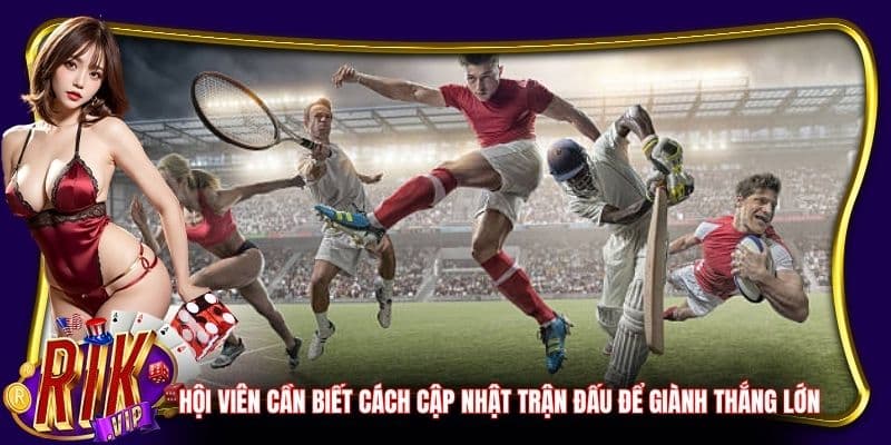 Hội viên cần biết cách cập nhật trận đấu để giành thắng lớn